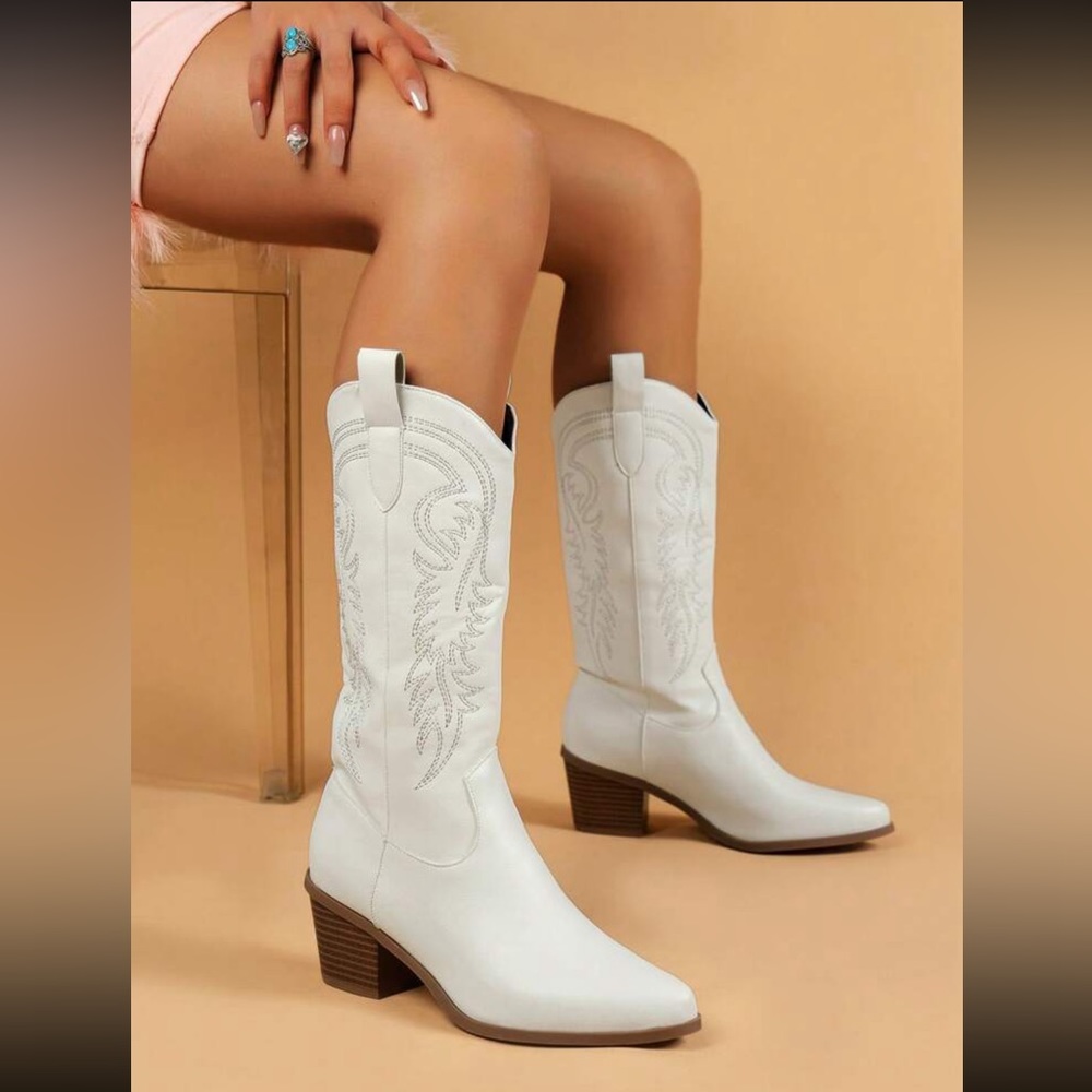 White cowgirl boots